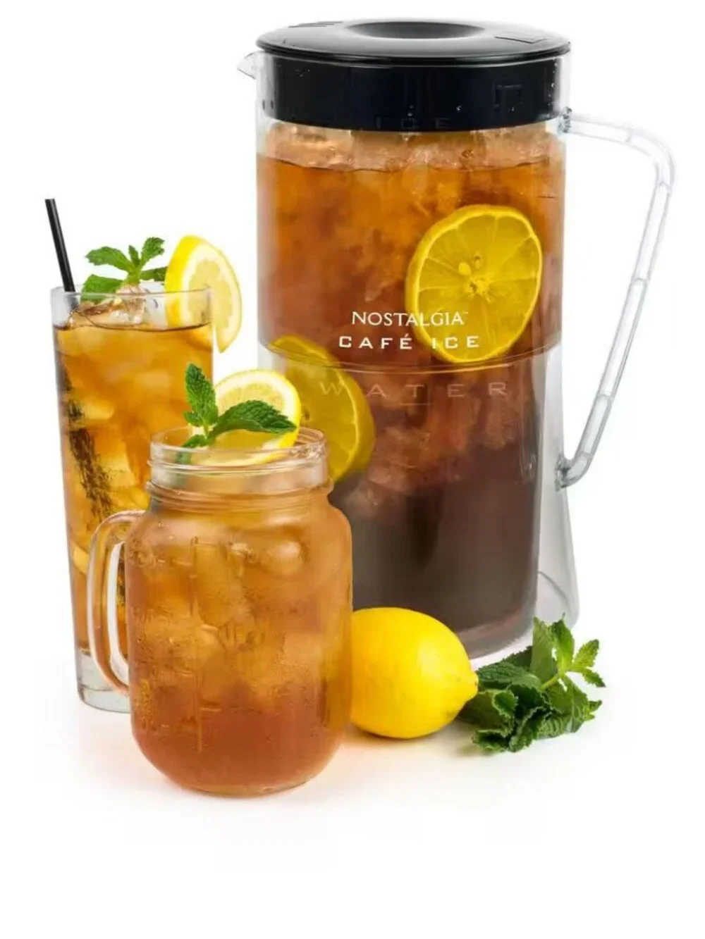 3 qt. 12-Cup White Stainless Steel Cafe' Ice Ice — 3 qt iced coffee and tea brew